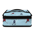Ice Hockey Players Pattern Print Small Lunch Bag