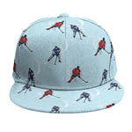 Ice Hockey Players Pattern Print Snapback Cap