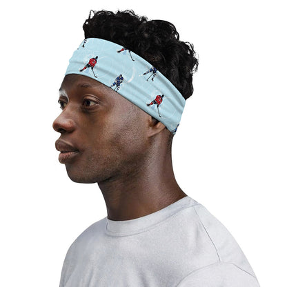 Ice Hockey Players Pattern Print Sports Headband