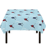 Ice Hockey Players Pattern Print Tablecloth