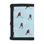 Ice Hockey Players Pattern Print Trifold Wallet