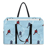 Ice Hockey Players Pattern Print Utility Tote Bag