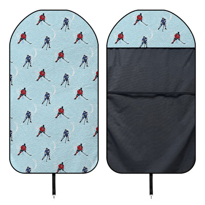 Ice Hockey Players Pattern Print Waterproof Car Seat Cover