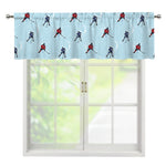 Ice Hockey Players Pattern Print Window Valance