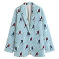 Ice Hockey Players Pattern Print Women's Blazer