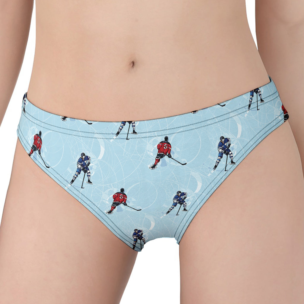 Ice Hockey Players Pattern Print Women's Panties