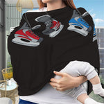Ice Hockey Skates Print Baby Seat Cover