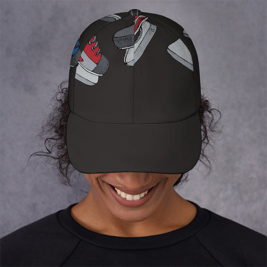 Ice Hockey Skates Print Baseball Cap