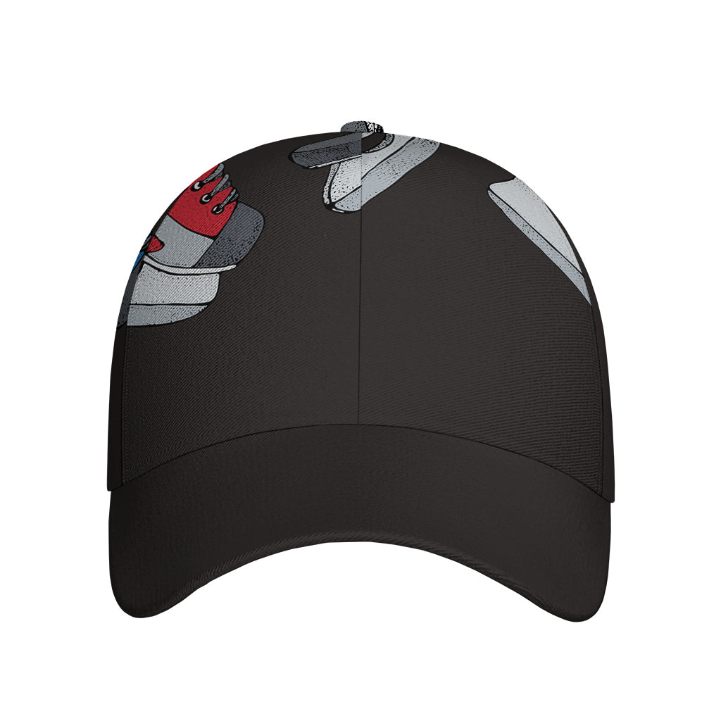 Ice Hockey Skates Print Baseball Cap