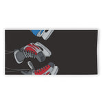 Ice Hockey Skates Print Beach Towel