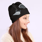 Ice Hockey Skates Print Beanie