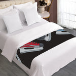 Ice Hockey Skates Print Bed Runner