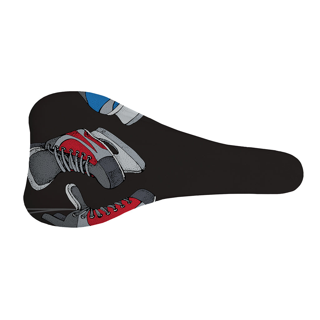 Ice Hockey Skates Print Bicycle Seat Cover