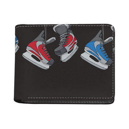 Ice Hockey Skates Print Bifold Wallet