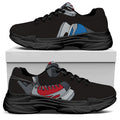 Ice Hockey Skates Print Black Chunky Shoes
