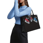 Ice Hockey Skates Print Canvas Tote Bag