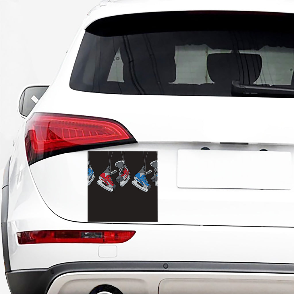 Ice Hockey Skates Print Car Sticker