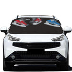 Ice Hockey Skates Print Car Windshield Snow Cover