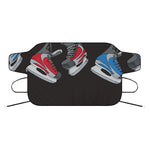 Ice Hockey Skates Print Car Windshield Snow Cover