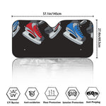 Ice Hockey Skates Print Car Windshield Sun Shade