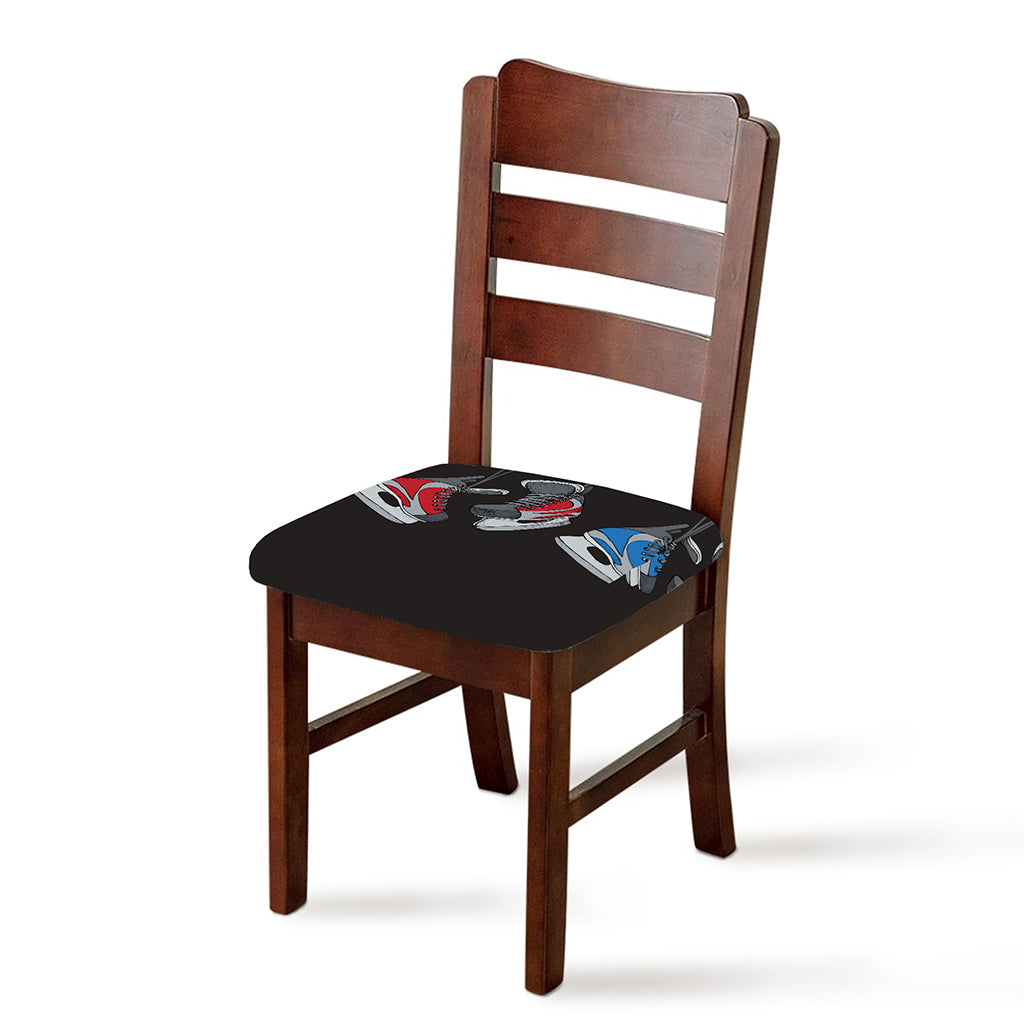 Ice Hockey Skates Print Chair Cushion Cover