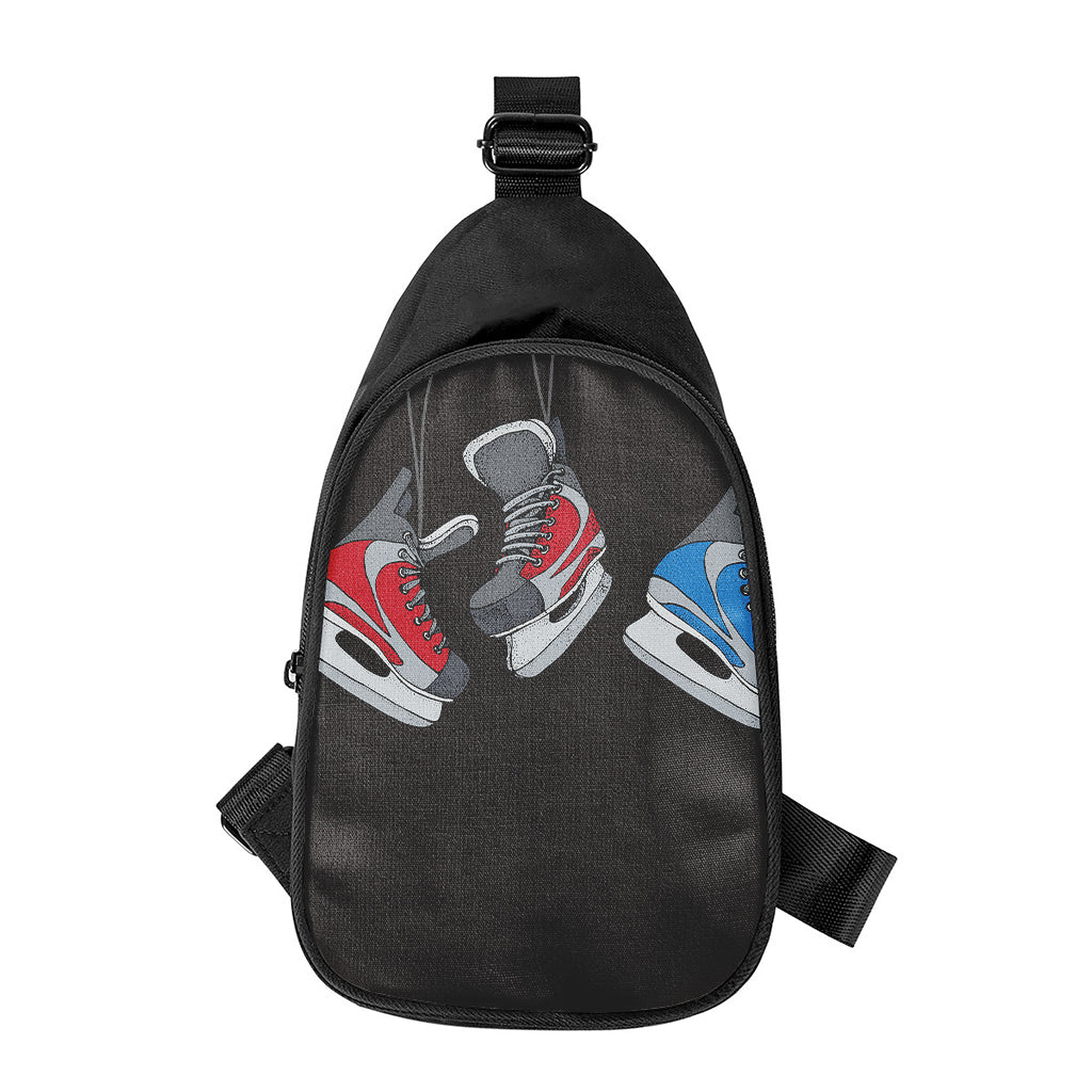 Ice Hockey Skates Print Chest Bag