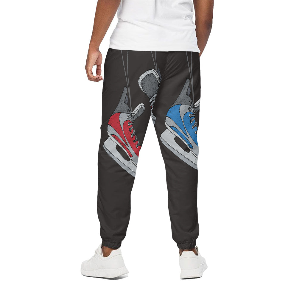 Ice Hockey Skates Print Cotton Pants