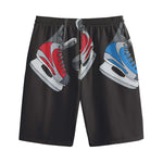 Ice Hockey Skates Print Cotton Shorts