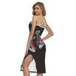 Ice Hockey Skates Print Cross Back Cami Dress