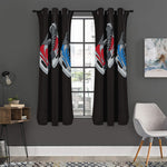 Ice Hockey Skates Print Curtain