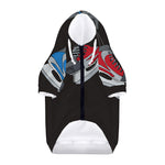 Ice Hockey Skates Print Dog Zip Up Hoodie