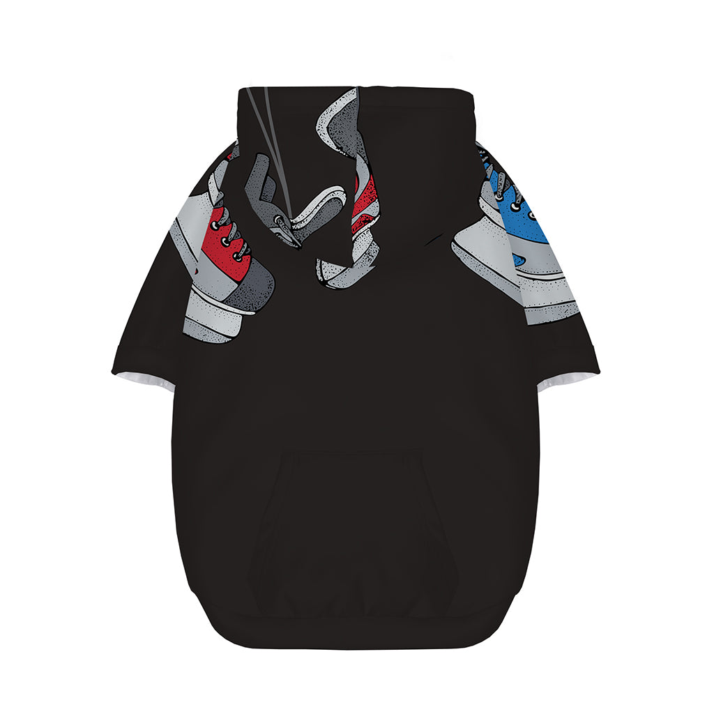 Ice Hockey Skates Print Dog Zip Up Hoodie
