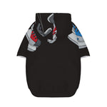 Ice Hockey Skates Print Dog Zip Up Hoodie