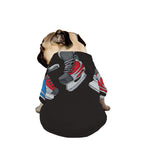 Ice Hockey Skates Print Dog Zip Up Jacket