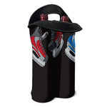 Ice Hockey Skates Print Double Neoprene Wine Tote