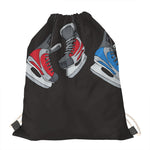 Ice Hockey Skates Print Drawstring Bag