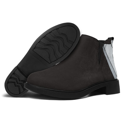 Ice Hockey Skates Print Flat Ankle Boots