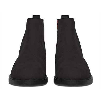 Ice Hockey Skates Print Flat Ankle Boots
