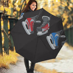 Ice Hockey Skates Print Foldable Umbrella