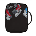 Ice Hockey Skates Print Front Pocket Bible Bag