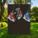 Ice Hockey Skates Print Garden Flag