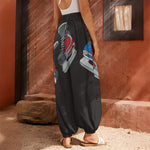 Ice Hockey Skates Print Harem Pants