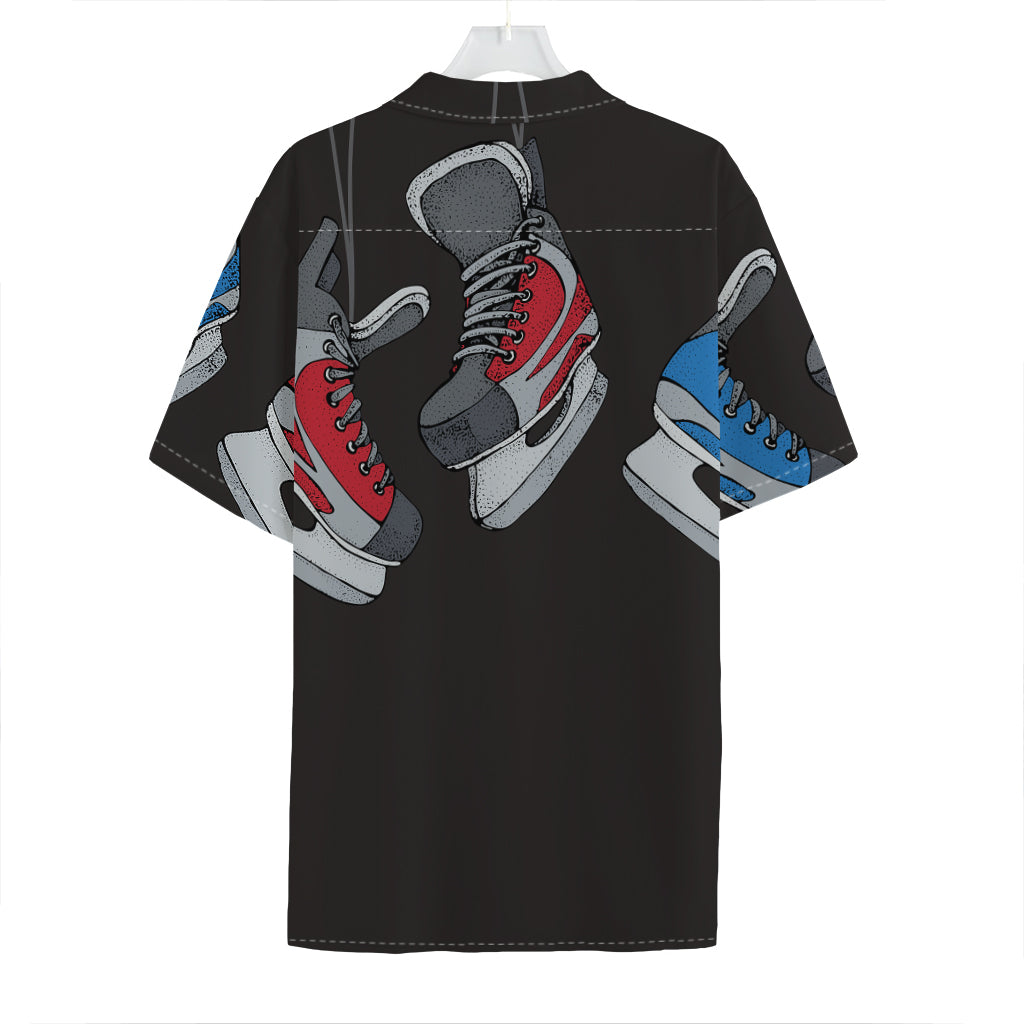 Ice Hockey Skates Print Hawaiian Shirt