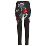 Ice Hockey Skates Print High-Waisted Pocket Leggings