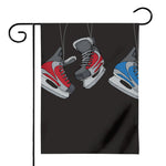 Ice Hockey Skates Print House Flag