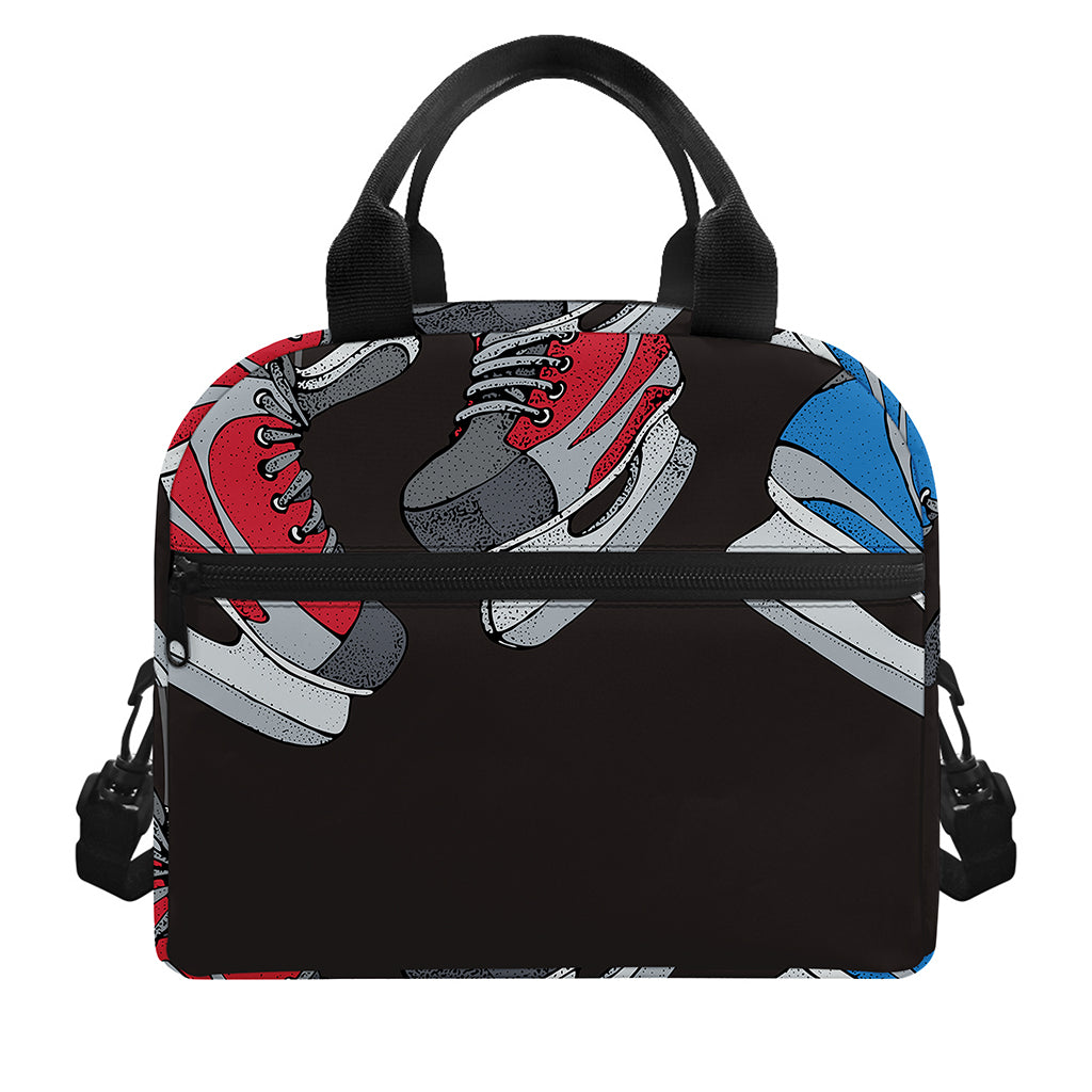 Ice Hockey Skates Print Insulated Lunch Bag