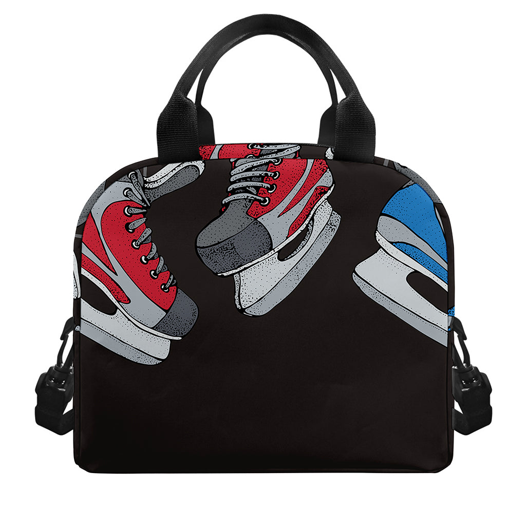 Ice Hockey Skates Print Insulated Lunch Bag
