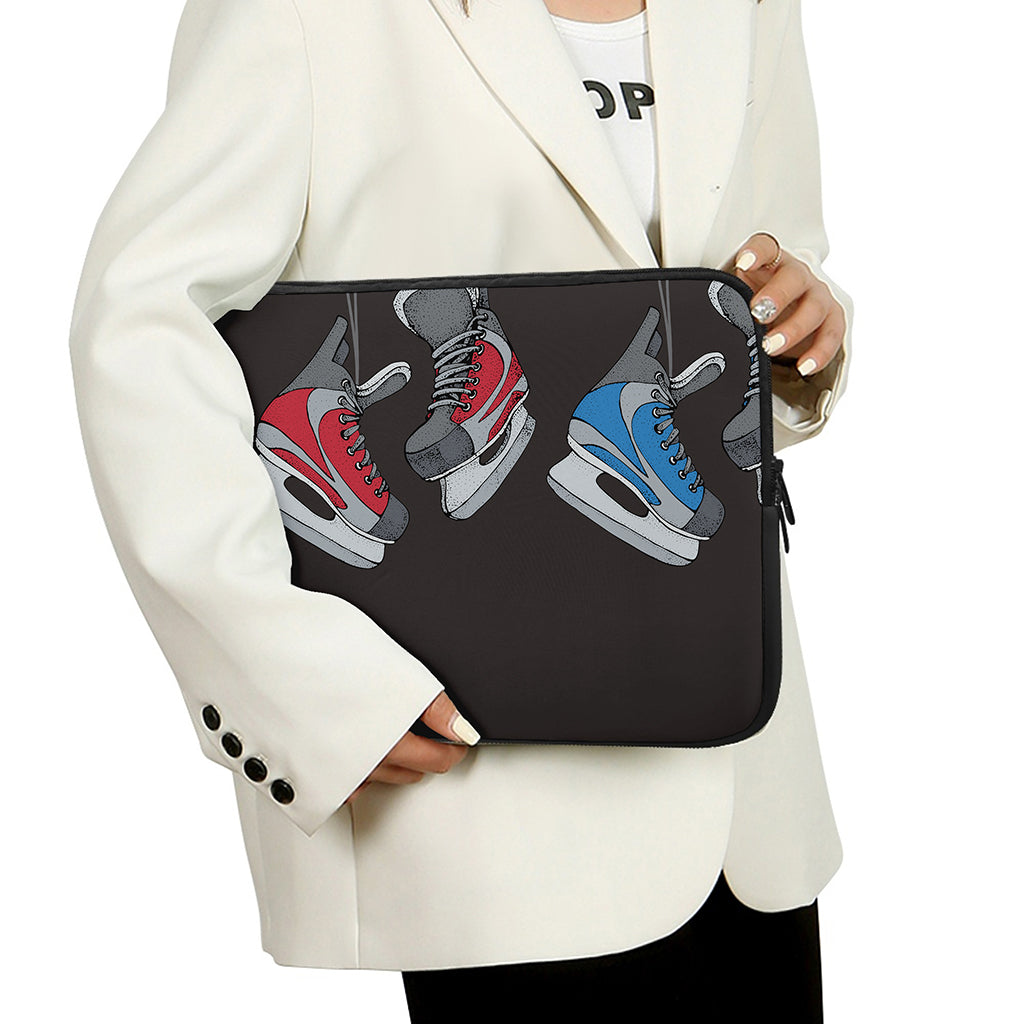 Ice Hockey Skates Print Laptop Sleeve