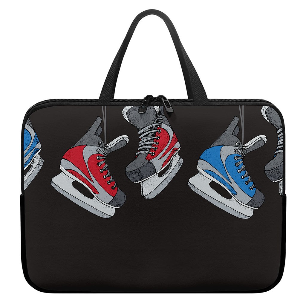 Ice Hockey Skates Print Laptop Sleeve With Handle