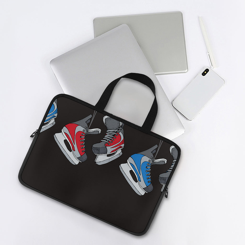Ice Hockey Skates Print Laptop Sleeve With Handle